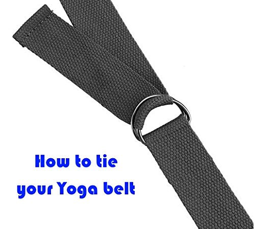 dimok Yoga Blocks and Strap Set - Foam Bricks 9x6x4 and 8FT Yoga Belt Metal D-Ring - High Density Premium Quality - color: Black