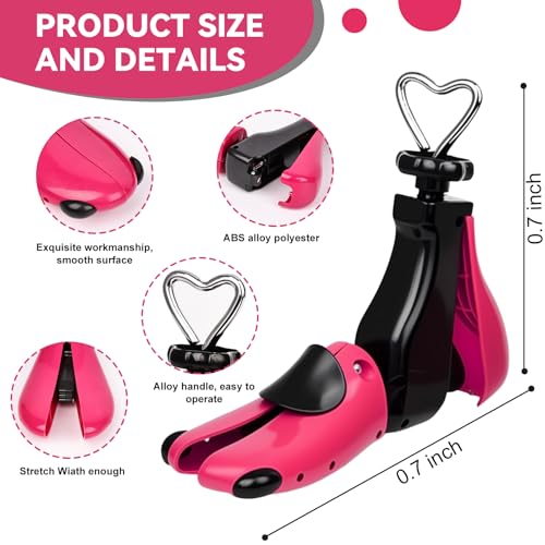 2Pack Shoe Stretcher For Men Women, Adjustable Boot Stretcher For Wide Feet - color: Pink, size: Women 10.5-14,Men 9.5-14