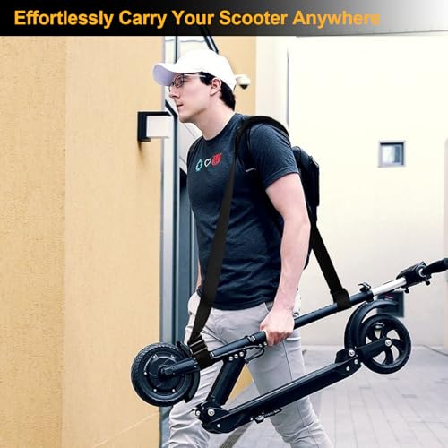 Adjustable Scooter Carry Strap with Quick-Release Plastic Buckles & Anti-Slip Pad for Electric Scooters, Folding Bikes, Yoga Mats – 55lb Capacity, Lightweight & Portable