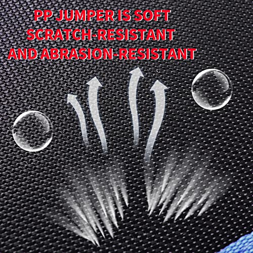 Newan 40"-48" Silent Mini Trampoline Fitness Trampoline Bungee Rebounder Jumping Cardio Trainer Workout for Adults-Max Limit 330lbs - color: 40" Round Blue(Have Handle)