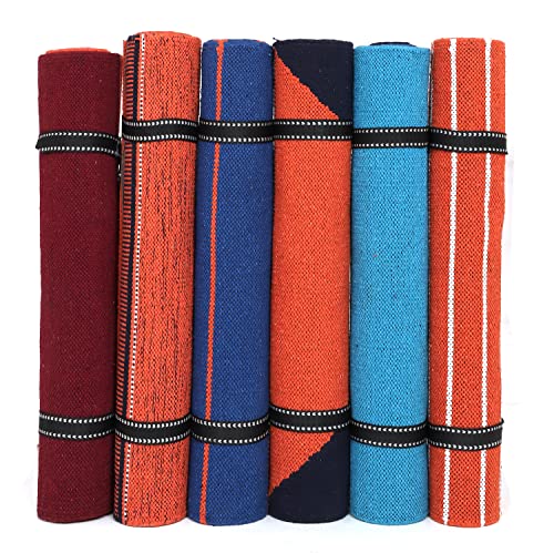 KD Willmax Yoga Mat Towel Non Slip Cotton Rug Blanket Cover with Pockets - color: GREY-MAROON