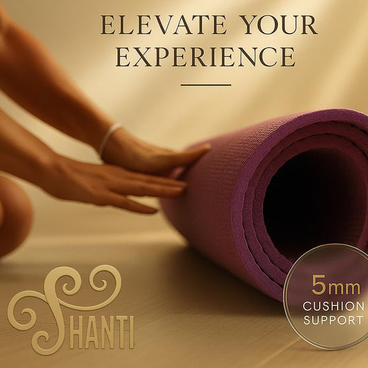 Shanti Diamond Series Yoga Mat - Diamond Shape to expand your Practise, UltraGrip surface, High dencity Cushioning for, Yoga, Pilates, Stretching & Home fitness. - color: Deep Blue Zen