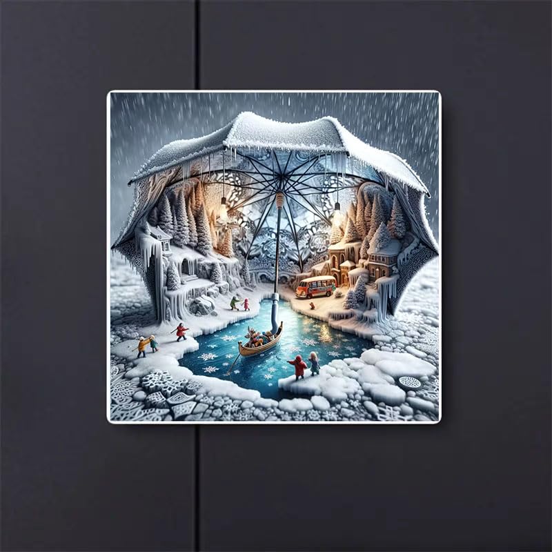 CXYQLC DIY Winter Animals 5D Diamond Painting Kits for Adults, Diamond Art Animals Wolves, Eagles, Deer and Foxes Diamond Painting Full Drill Craft Kits for Home Wall Decor Gifts 11.8x11.8inch
