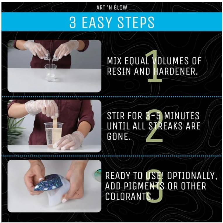 Crystal Clear Epoxy Resin Kit 32oz - Food Safe, UV Resistant, Bubble Free | Casting & coating epoxy resin for jewelry, coasters, molds, art, wood & more. Bubble-free, low odor, USA based business - size: 32 Ounce