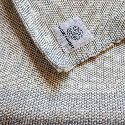 Premium Meditation and Yoga Blanket for Relaxation and Practice - color: Natural