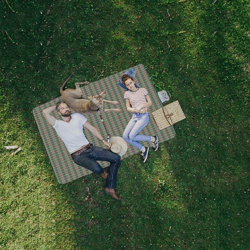 Wind Tour Waterproof Picnic Blanket with Carry Strap - Foldable Sandproof Outdoor Mat for Camping, Beach, Park - 59" x 71",Green(Single Mat) - color: 59" X 71",green(single Mat)
