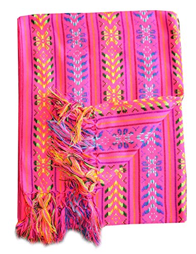 Del Mex Mexican Rebozo Shawl Blanket Doula - color: Pink, size: Regular (6 ft x 2.5 ft)