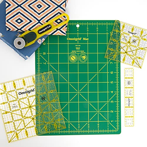 Omnigrid Self-Healing Cutting Mat - 8'' x 11'' Inch Precision Fabric Cutting Mat with Durable Surface for Quilting, Sewing & Crafts | Precision Fabric Cutting Mat with Durable Surface for Quilting, Sewing & Crafts - size: 11.8"L x 9.4"W