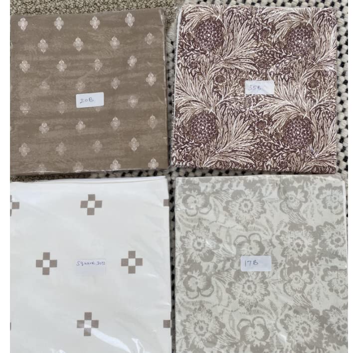 Woven Nook - Modern & Luxurious Decorative Boho Throw Pillow Covers - Durable Quality & Machine Washable - 100% Cotton Canvas - Dover Set - 4 Pack (22 x 22)