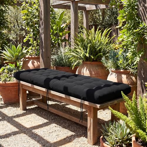Vercraft Long Floor Cushion Large Floor Cushion with Brushed Cotton 74.8 x 27.5 x 3.15 in Jumbo Lounger Pillow for Outdoor Indoor Bay Window Meditation Yoga Reading Sleeping(1 Pc,Black) - color: Black