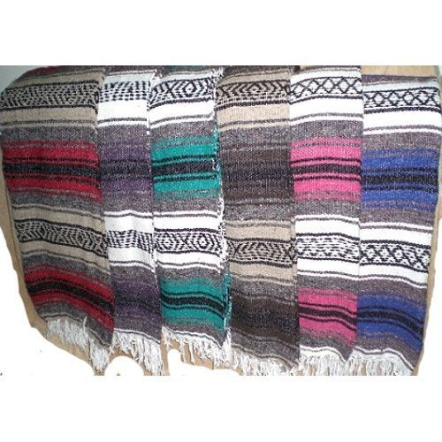 Five Large Authentic Mexican Falsa Blanket Throw Yoga Mexico Wholesale Pack Bulk Sanyork TM