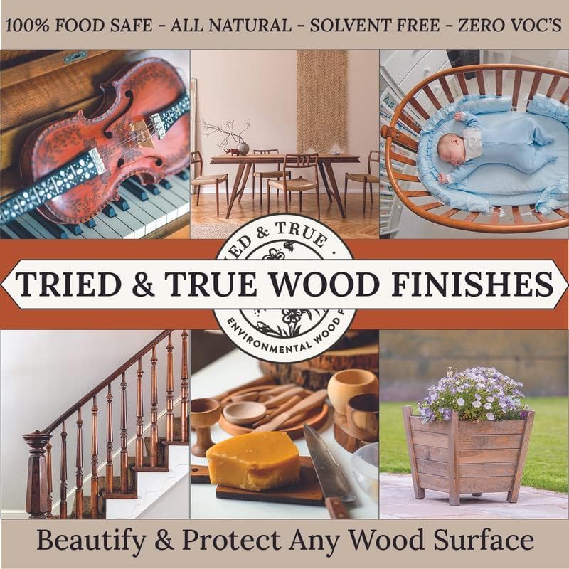 Tried & True Superior Varnish Oil Wood Finish & Sealer, 8 oz. | Natural Pine Resin & Linseed Oil, Ideal for Interior Furniture, Tables, Countertops, Food Safe, Scratch Resistant & Durable - size: 8 oz