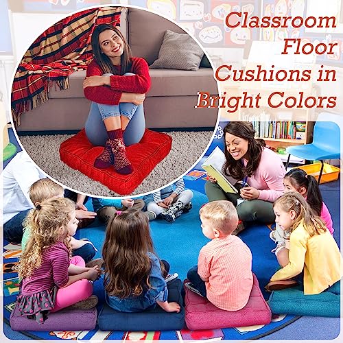 Thyle 10 Pcs Meditation Floor Pillows Cushions Bulk | Classroom Flexible Seating, 15.7 Inch Outdoor Chair Cushions for Adults Kids, for School Living Room Tatami Yoga