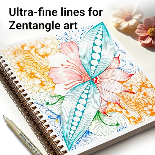 12 Colored Micro Pens 05, Fineliner pens Waterproof Archival Ink Micro Pen Set, Drawing Art Pens for Illustrating, Journaling, Bible Zentangle Supplies