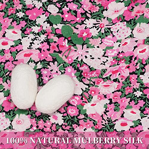 OLESILK 100% Natural Mulberry Silk Sleep Eye Mask Block Out Light, Fashion Printed Eye Mask Blindfold for Women Men Full Night Sleeping, Chic Eye Cover Eyeshade, Pattern 3 - color: Pattern 2