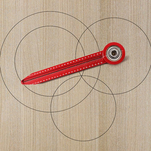 Woodworking Compass Tool Portable Aluminum Alloy Hole Ruler Circle Drawing Ruler Precision Marking Gauge 5.74In for Carpentry Engineering Design