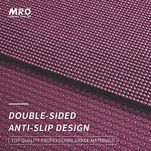 MRO Extra Large Yoga Mat, 12'x6'/9'x6'/7'x5'/6'x4' (9MM) - color: Purple, size: 6*4 FT