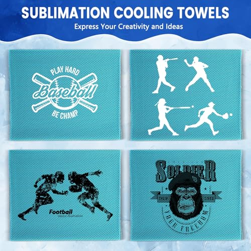 Hosuly 150 Pack Cooling Towels Bulk 40 x 12 Inch Large Chilly Breathable Sweat Sports Cold Towels Sublimation Microfiber Ice Neck Rag for Hot Weather Workout Gym Team Gift (Blue) - color: Blue