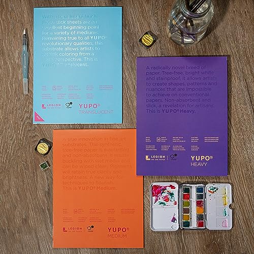 Legion Yupo Polypropylene Pad, 11 X 14 inches, Medium 74lb., 10 Sheets (L21-YUP197WH1114)