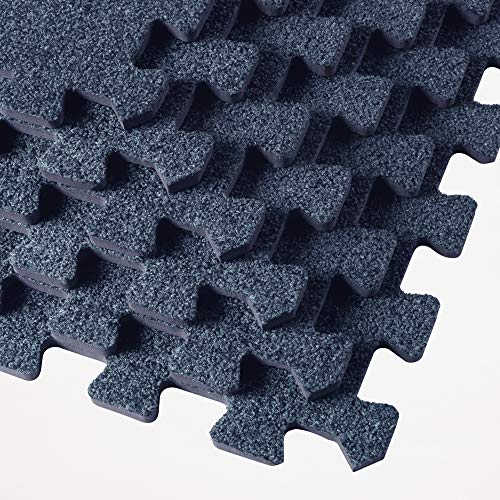 We Sell Mats 3/8 Inch Thick Interlocking Foam Carpet Tiles Durable Carpet Squares Anti Fatigue Support for Home Office or Classroom Use - color: Charcoal Gray, style: 100 Square Feet (25 Tiles)