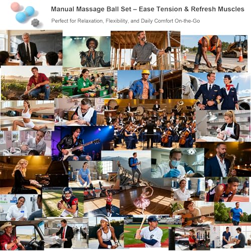 HODEMI Peanut Massage Ball Set, 3 Pack Peanut Roller, Textured Massage Ball & Trigger Point Ball for Deep Tissue Massage and Myofascial Release for Back, Neck, Hip and Foot with Mesh Bag - style: Peanut Roller Set