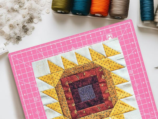 Headley Tools 12"x12" Rotating Cutting Mat, Self Healing Mat with 360-Degree Rotation & Anti-Slip Base, Sewing Board Cutting Mat Perfect for Fabric Quilting Leather Hobby Project,Pink - color: Pink, size: 12"L x 12"W