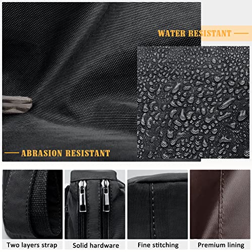 VOLGANIK ROCK RFID Purses for Women Fabric Nylon Multi Pocket Crossbody Bag Ladies Travel Handbag - color: Black, size: Large