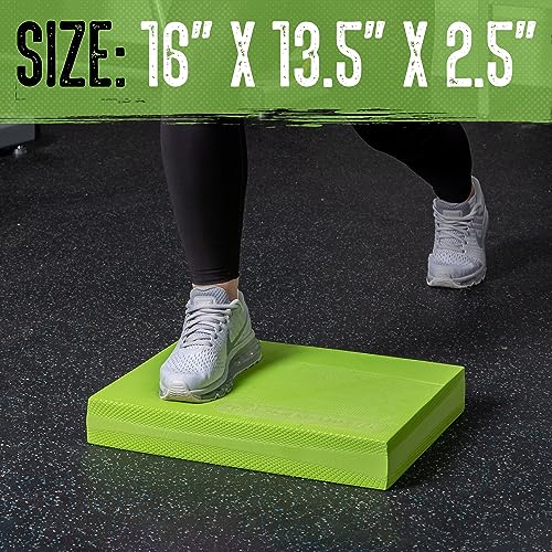 Gradient Fitness Balance Pad Foam Board Stability Cushion Exercise Trainer for Balance, Stretching, Physical Therapy, Mobility, Rehabilitation and Core Strength Training - color: Green