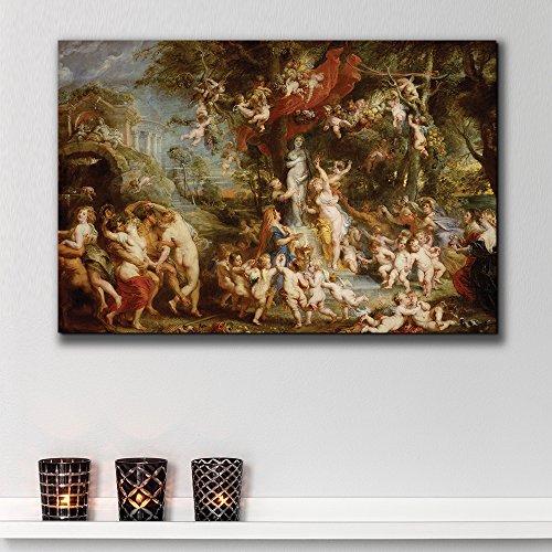 wall26 - Oil Painting of Feast of Venus by Peter Paul Rubens - Baroque Style - Angels, Catholic, Christianity, Religion - Canvas Art Home Art - 12x18 inches - color: 16. Feast of Venus, size: 18"L x 12"W