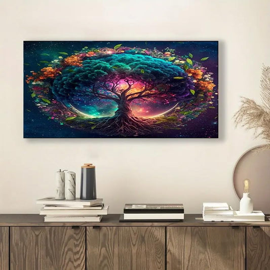 Large Life Tree Flowers Diamond Art Kits for Adults - 5D Tree Diamond Painting Kits for Adults, DIY Full Drill Large Flowers Diamond Art Painting, Gem Art Kits for Home Wall Decor 15.7x27.5inch - color: 25-48 Life tree