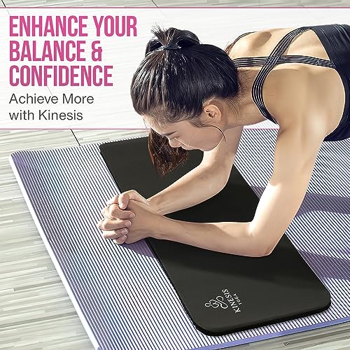 Kinesis Yoga Knee Pad Cushion - Extra Thick 1 inch (25mm) Exercise Knee Pad | Enjoy Pain Free Yoga, Includes Breathable Mesh Bag for Easy Travel and Storage (Does Not Include Yoga Mat)