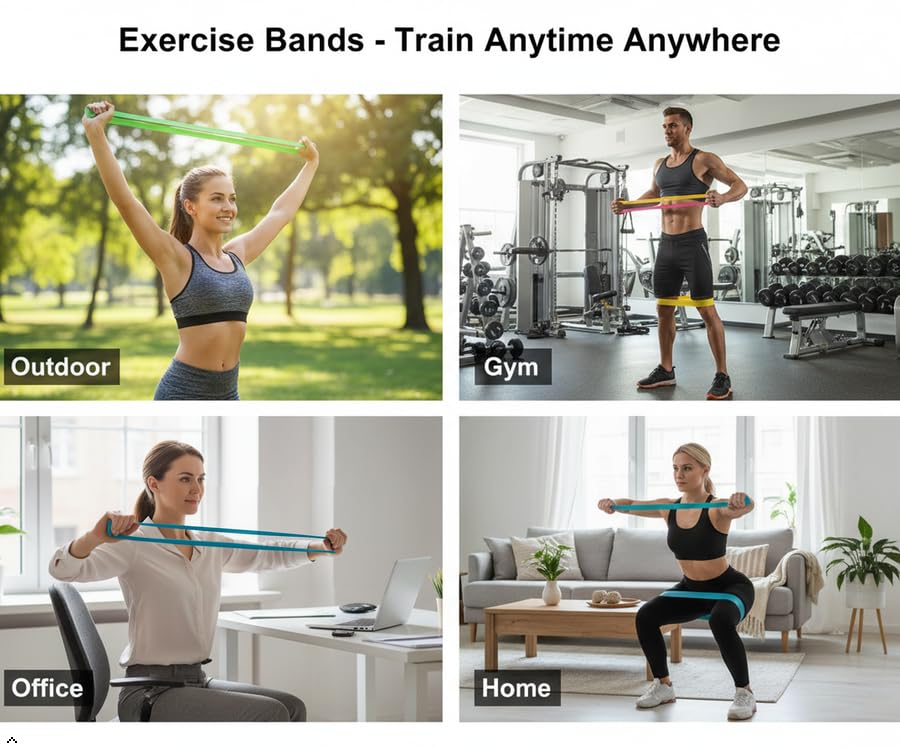 Resistance Bands for Working Out Set of 5, Resistance Loop Exercise Bands