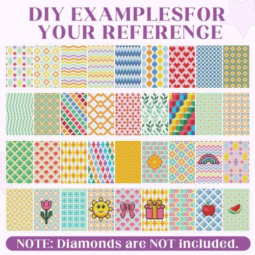 Dunzoom 36 Pcs DIY Diamond Art Cards for Bead 5 x 7 Inch Freestyle Blank Diamond Painting Canvas Postcard-style Diamonds Painting Greeting Cards Accessories for Adults Crafts Birthday Gifts(No Drills)