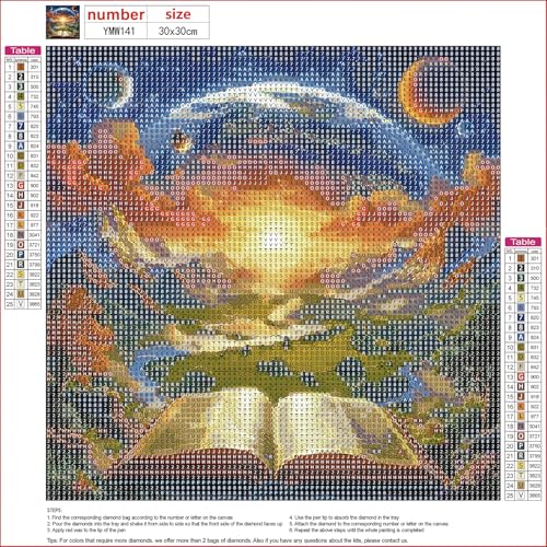 MXJSUA Earth Landscapes Bible Diamond Art Painting Kits for Adults, Full Drill 5D Round Dots Diamonds Paint Picture for Beginners, Gem Art Painting Craft Kits for Home Decor Gift 12x12 inch - color: Earth Landscapes Bible