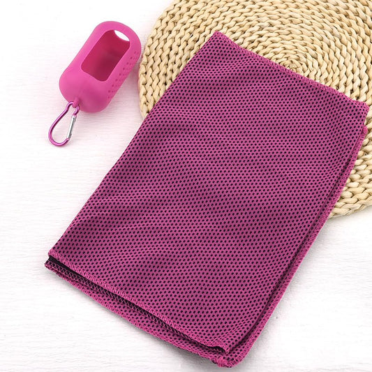 Sports Moisture Wicking Towel with Cooling Neck Wraps Soft Breathable Towels for Yoga Workout Gyms Quick Drying Absorbent Microfiber Towels Set for Travel Outdoor Workout Sport Fitness Cooling Towel - color: Rose Red
