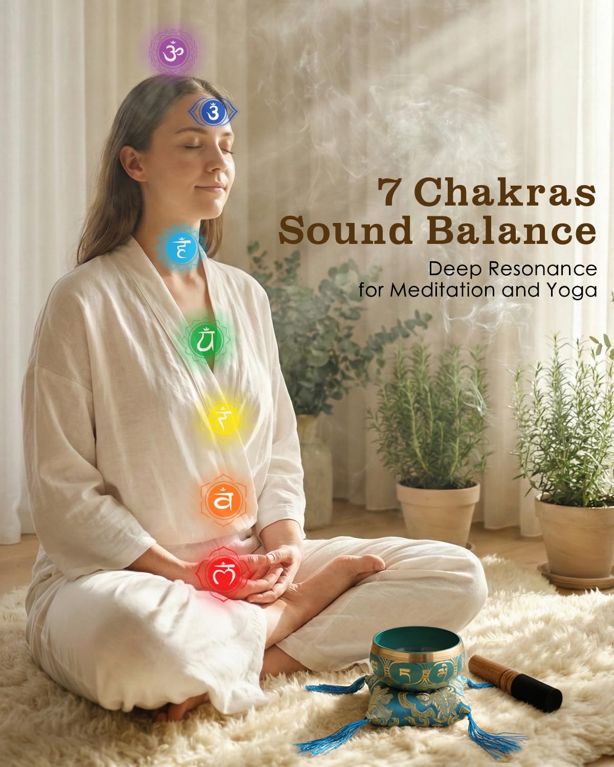 2-Pack Tibetan Singing Bowls Set Meditation Sound Bowl