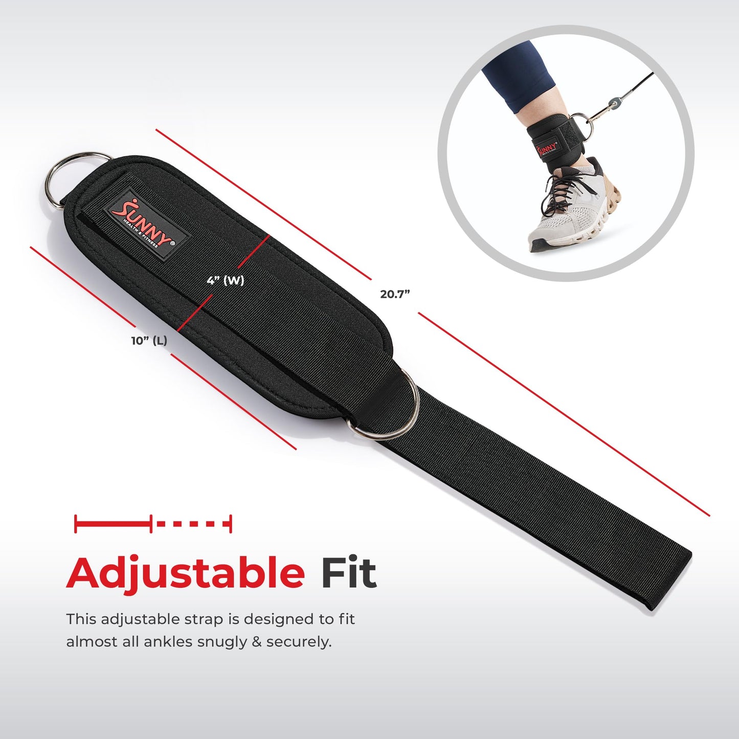Sunny Health & Fitness Resistance Band Set/Ankle Strap for Home Gym - style: NO. 091