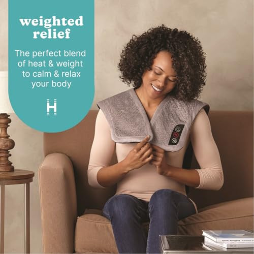 Homedics Vibration Heated Shoulder Massager Wrap, Comfort Pro Elite, Soft Fabric, Tension Relief, 2 Speeds & Styles, Long, NMS-450H - size: 1 Count (Pack of 1)