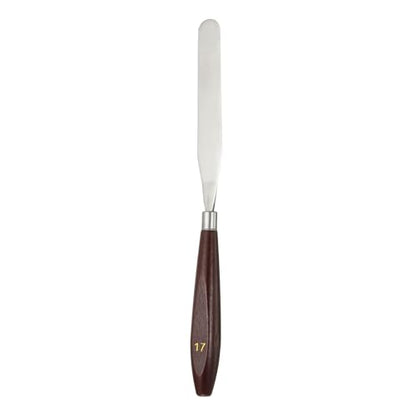 HARFINGTON Palette Knife Painting Tool 4.33x0.67 Stainless Steel Red/Silver | Art Spatula, Pallet Knives Scrapers Tools, with Beech Wood Handle, for Acrylic Oil Canvas Mixing Spreading