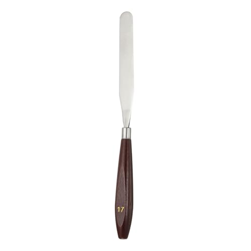 HARFINGTON Palette Knife Painting Tool 4.33x0.67 Stainless Steel Red/Silver | Art Spatula, Pallet Knives Scrapers Tools, with Beech Wood Handle, for Acrylic Oil Canvas Mixing Spreading