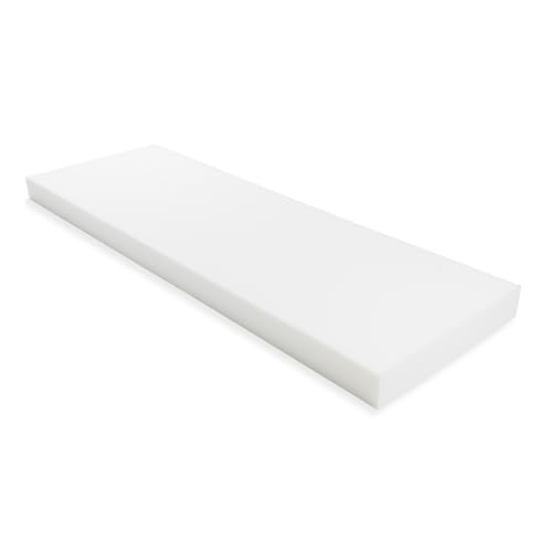 GoTo Foam 4" Height x 24" Width x 72" Length 35ILD (Semi-Firm) Upholstery Cushion Made in USA - color: Semi-firm, size: 4x24x72