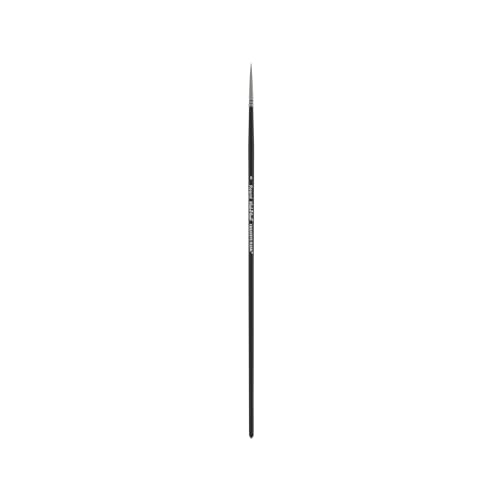 Black Swan Synthetic Red Sable Round Paint Brushes - Round Size # 0 - Professional Quality Long Handle Paint Brushes for Oil, Heavy Body Media and Acrylic - Artists of All Levels - size: Size 0