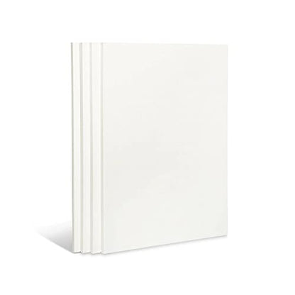 KINGART Stretched White Canvas Set – Rectangle, 18x24 Inch, 4-Pack – 100% Cotton, Triple Gesso Primed – 5/8" Profile Back-Stapled Artist Boards for Acrylic, Oil, Pouring, & Mixed Media Painting - size: 18" x 24"