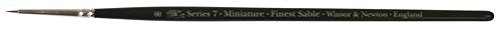 Winsor & Newton Series 7 Kolinsky Sable Miniature Watercolor Brush - Short Handle Round #00,5012020,Brown | The World's Finest Watercolor Brush, Kolinsky Sable Hair, Rust-proof, Seamless Nickel Plated Ferrules, Hand-Made in England - size: #00, style: Min