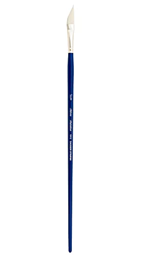 Silver Brush Limited 1912 Bristlon Dagger Striper Brush for Acrylic and Oil Paintings, Size 3/8 Inch, Long Handle, Cobalt Blue | Long Handle, Oil, Acrylic, Stiff Fine Point Synthetic Bristle, Lightly Textured Strokes, Maximum Paint Absorbency - size: 3/8