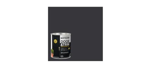Rust-Oleum 369383 Advanced Dry Door & Trim Paint, Quart, Satin Black - color: Satin Black