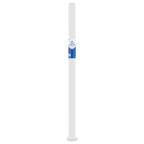 Alvin, Lightweight Tracing Paper Roll, White, Suitable with Ink, Charcoal, Felt Tip Pen, for Sketching or Detailing - 24 inches x 20 yards, 1-inch Core - color: White - 20 Yards, size: 24"