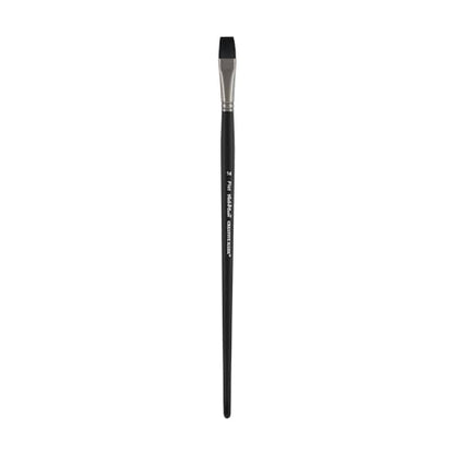 Black Swan Synthetic Red Sable Flat Paint Brushes - Flat Size # 14 - Professional Quality Long Handle Paint Brushes for Oil, Heavy Body Media and Acrylic - Artists of All Levels - size: Size 14