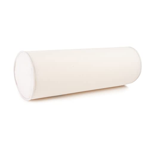 Austin Horn Classics Sunbrella Set of 2 Zippered Neck Bolster Pillow, Made with Sunbrella Fabric, Cylinder Pillows, for Couch & Bed, Decorative Round Throw Pillow, Back & Neck Support (Eggshell) - color: Eggshell, size: Medium