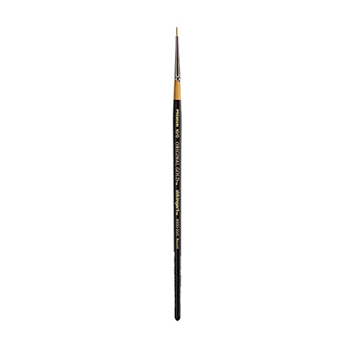 KingArt Original Gold 9000 Series, Premium Artist Brush, Golden TAKLON Round-Size: 10/0 - size: 10/0